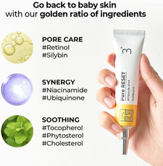 Numbuzin No.3 Pore Reset Ampoule Shot | Retinol, Silybin, Niacinamide, Adenosine, Saggy Pores, Excess Sebum | Korean Skin Care for Face
