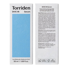 Torriden DIVE IN Hyaluronic Acid Serum 50ml (1.69 fl.oz.) | Hyaluronic Acid, Panthenol, Allantoin | Korean Facial Serum