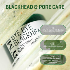 SOME BY MI Bye Bye Blackhead 30 Days Miracle Green Tea Tox Bubble Cleanser – 4.23oz, 120g – Korean Face Wash & Bubble Face Mask – Daily Blackhead-Removing Pore Minimizer for Face – Korean Skin Care