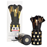 BH Cosmetics - Dot Collection 11/piece Brush Set With Button Holder