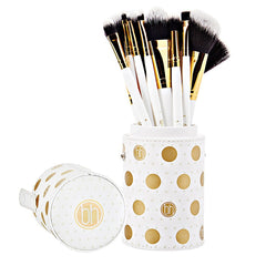 BH Cosmetics - Dot Collection 11/piece Brush Set With Button Holder