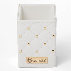 BH Cosmetics - White Studded Elegance 12/Piece Brush Set With Brushes Holder