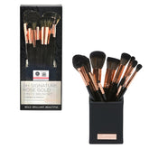 BH Cosmetics - Signature Rose Gold 13/Piece Brush Set With Black Brushes Holder