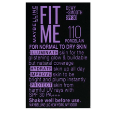 Maybelline Fit Me Dewy + Smooth Foundation 110#Porcelain