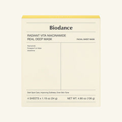 Biodance | Radiant Vita Niacinamide Real Deep Mask ( 4/Sheets Box )