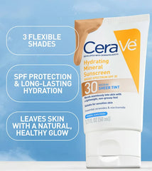 CeraVe Hydrating Mineral Sunscreen SPF-30 Face Sheer Tint 50 ML