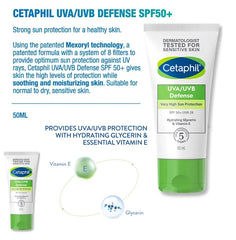 Cetaphil UVA/UVB Defense SPF 50+ with Hydrating Glycerin & Vitamin E ( 50ml )