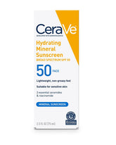 CeraVe Hydrating Mineral Sunscreen SPF 50 Face Lotion 75 ML