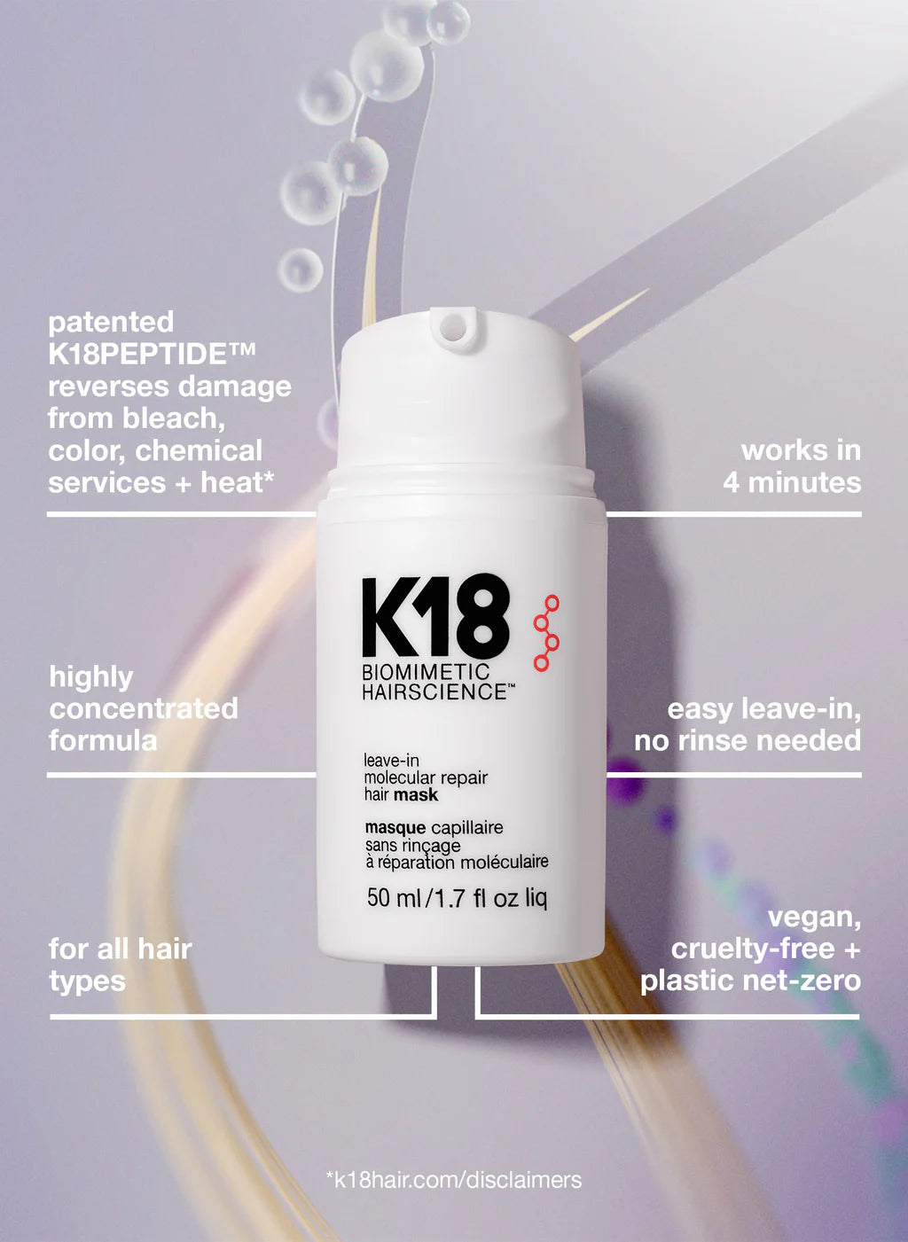 K18 Bio Mimetic Hair Science - Leave-In Molecular Repair Hair Mask