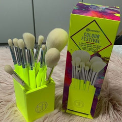 BH Cosmetics - Color Festival 12/Piece Brush Set With Brush Holder