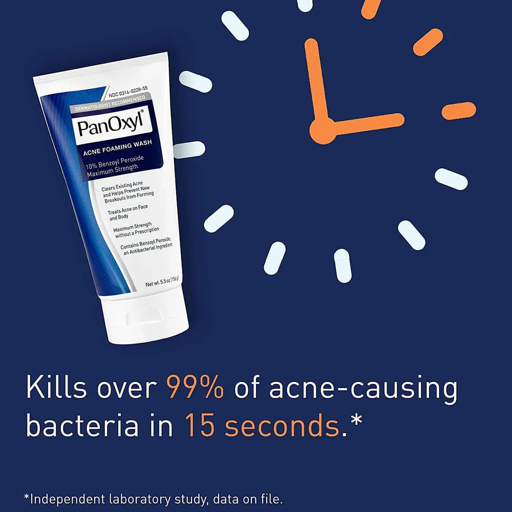 PanOxyl 10% Benozyl Peroxide Facewash For Acne And Pimples 156g