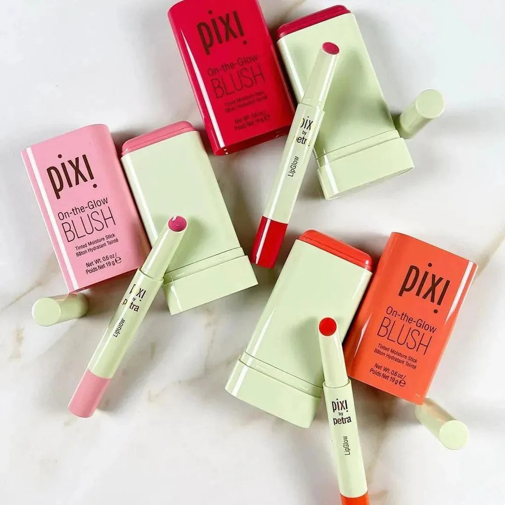Pixi Lip Glow 3+3 Pixi On-The-Glow Blush 6in1 Combo Set