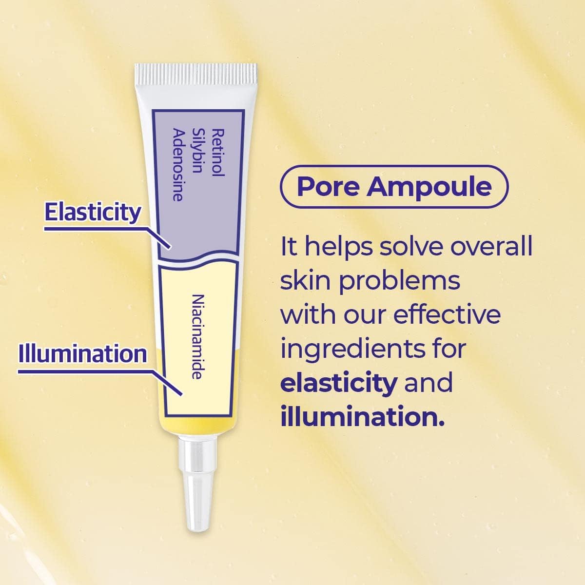 Numbuzin No.3 Pore Reset Ampoule Shot | Retinol, Silybin, Niacinamide, Adenosine, Saggy Pores, Excess Sebum | Korean Skin Care for Face
