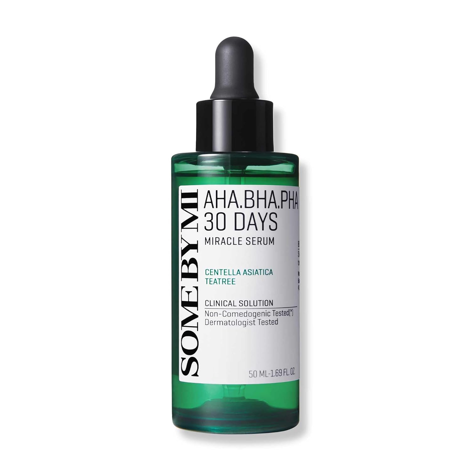 SOME BY MI AHA BHA PHA 30 Days Miracle Serum - 1.69oz, 50ml - Daily Centella Ampoule Serum with Niacinamide for Soothing, Calming and Clear Skin - Pore, Sebum and Blackhead Care - Korean Skin Care