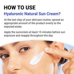 ISNTREE Hyaluronic Acid Natural Suncream SPF-50 PA++++ 50ml, 1.69 fl.oz | Evens out skin tone | Lightweight sunscreen | Replenishes moisture