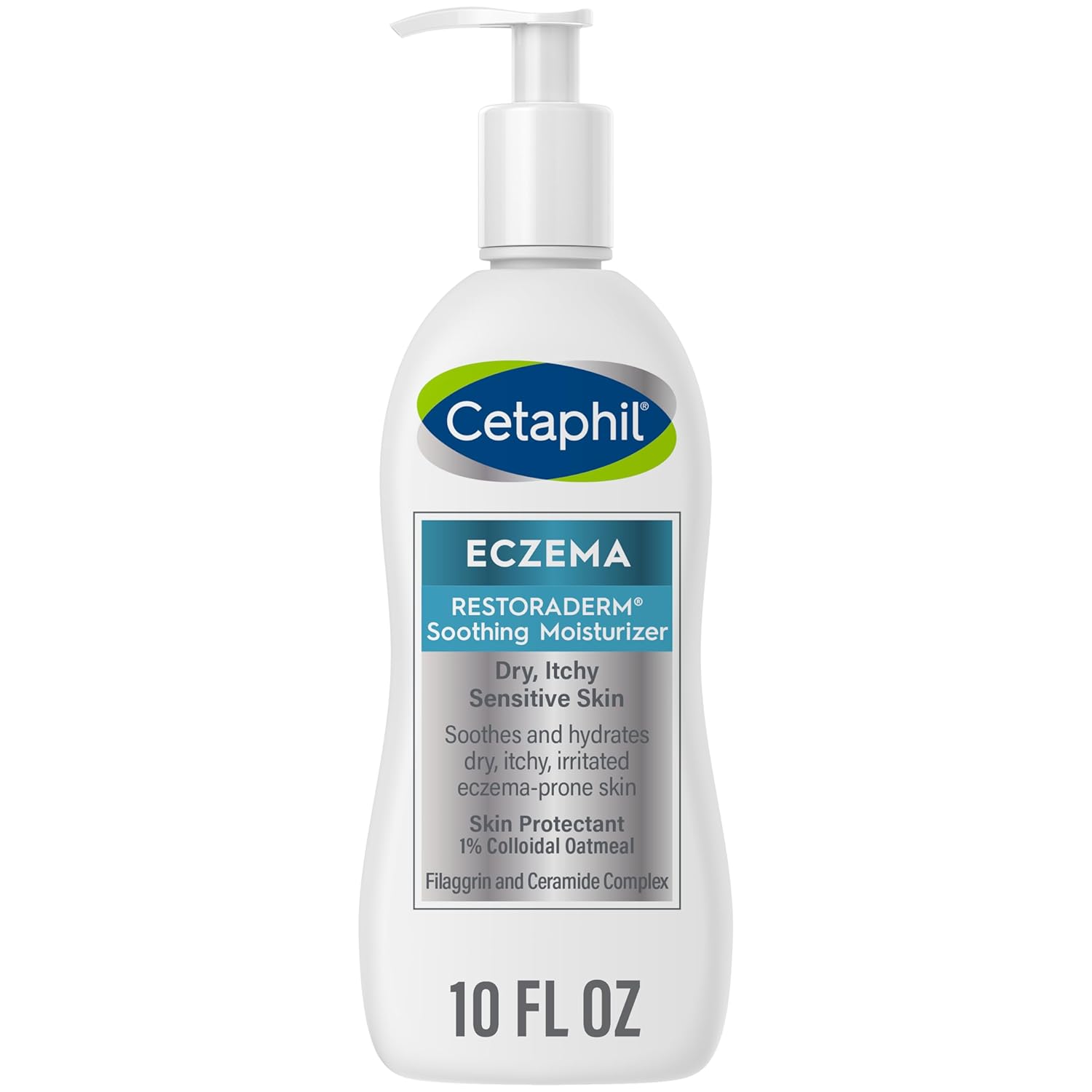 Cetaphil Restoraderm Soothing Moisturizer - 10 fl oz | 24Hr Hydration for Dry, Itchy, Irritated Skin