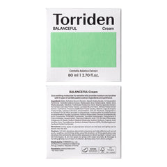 Torriden BALANCEFUL Cream 80ml (2.70 fl.oz.) | Soothing and Nourishing Moisturizer for Oily and Sensitive SKin | 5D CICA, Hydrolyzed Hyaluronic Acid, Panthenol