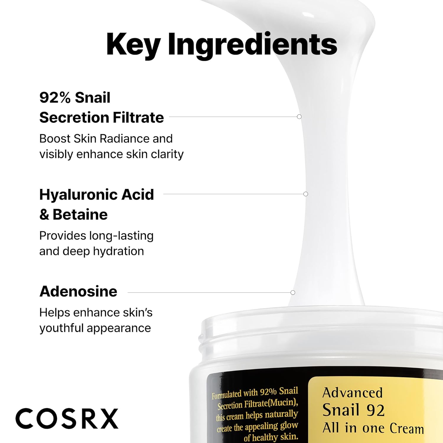 COSRX Snail Mucin 92% Face Moisturizer 100g
