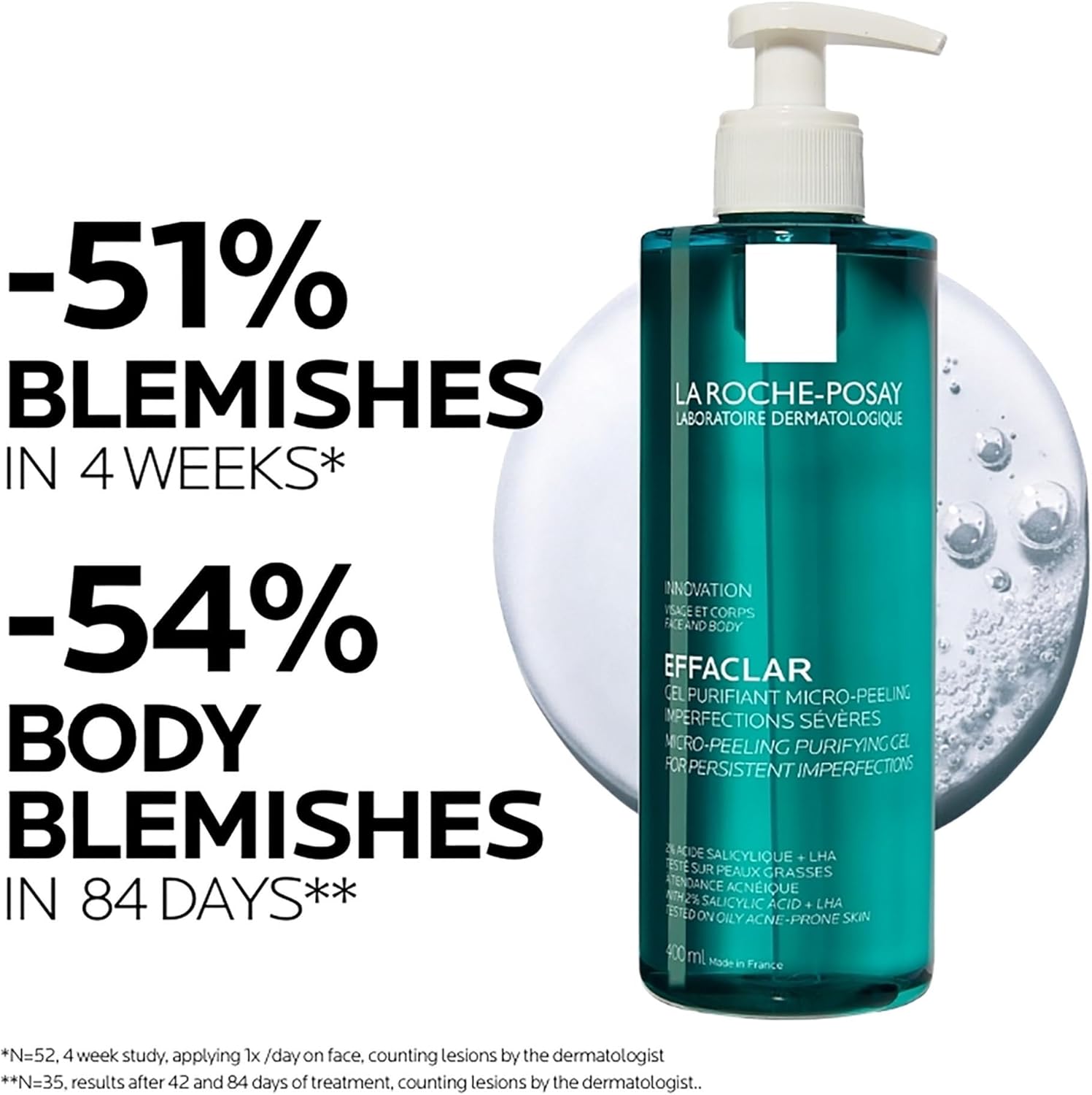 LA ROCHE POSAY EFFACLAR Gel Purifiant Micro-Peeling Gel 400ml
