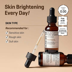 SOME BY MI Galactomyces Pure Vitamin C Glow Serum - 1.01Oz, 30ml - Korean Vitamin C Face Serum for Glow Glass Skin - Dark Spot Correcting Ampule with Brightening and Elasticity Care - Korean Skin Care