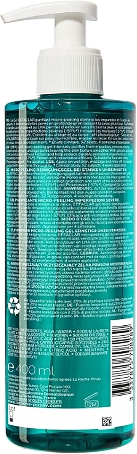 LA ROCHE POSAY EFFACLAR Gel Purifiant Micro-Peeling Gel 400ml