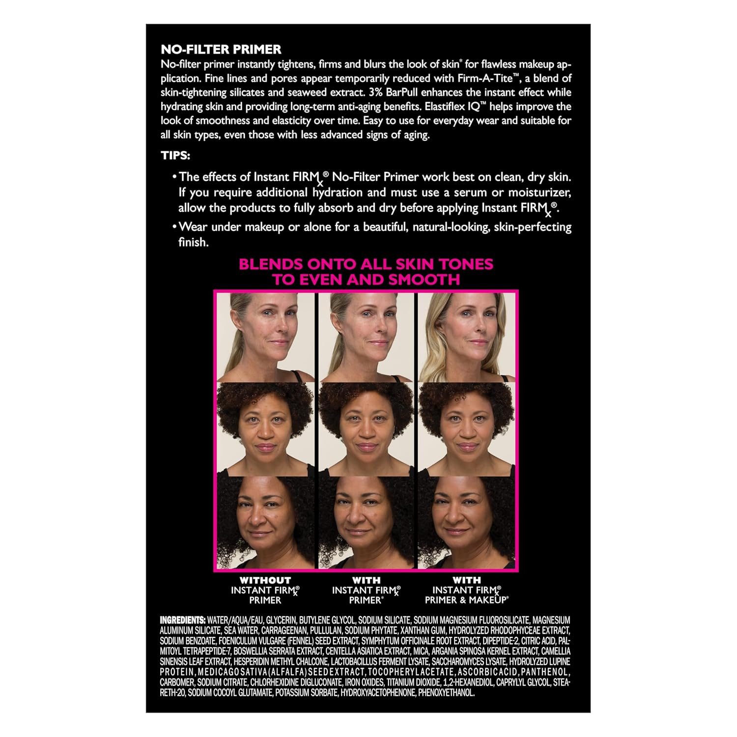 PETER THOMAS RUTH Instant FIRMx® No-Filter Primer, Instant Skin Tightener, Skin Firmer, Makeup Primer For Face, Blurring Face Primer 30ml
