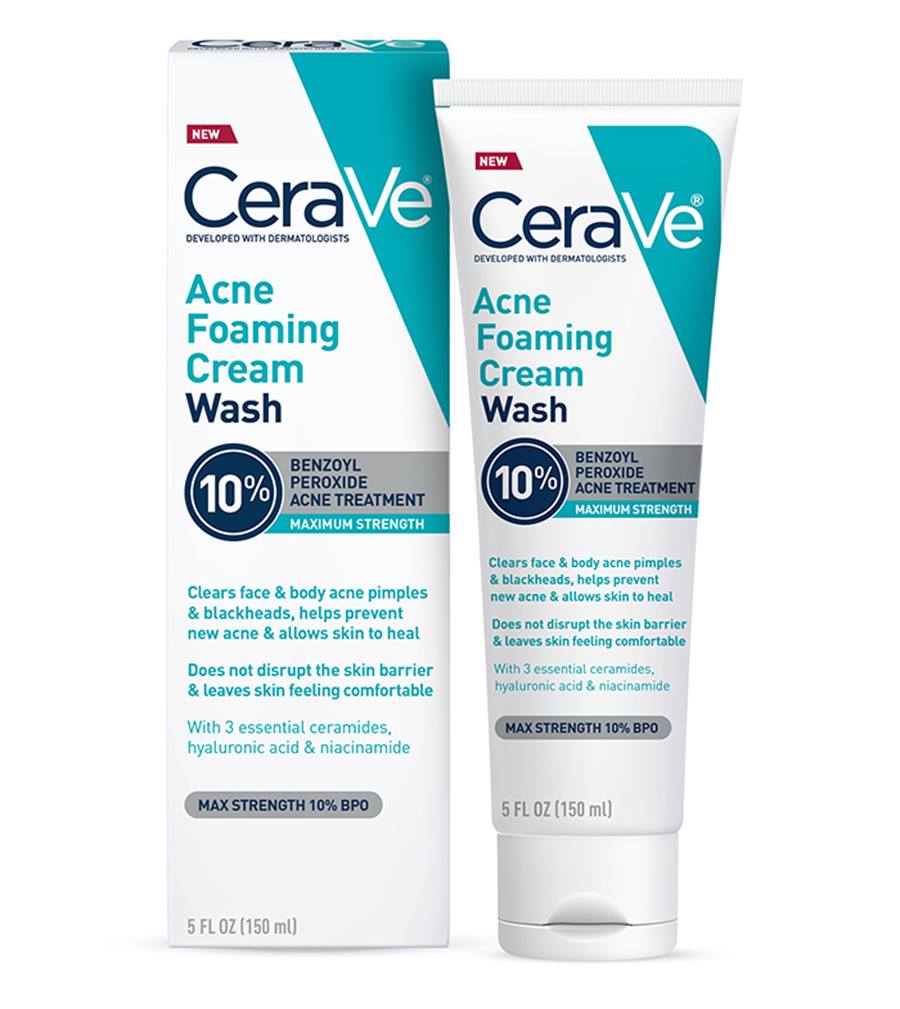 CeraVe Acne 10% Benzoyl Peroxide Foaming Cream Wash 150 ML