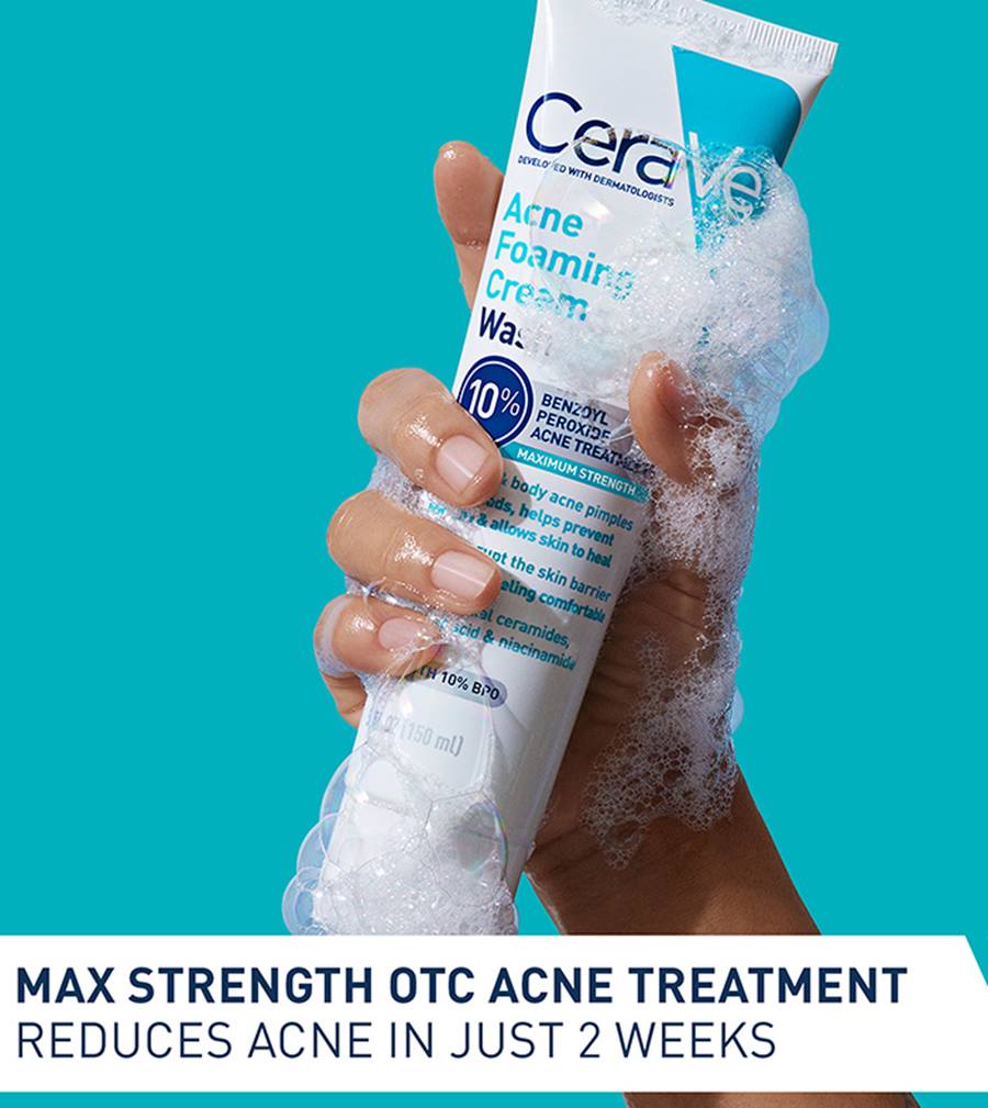 CeraVe Acne 10% Benzoyl Peroxide Foaming Cream Wash 150 ML