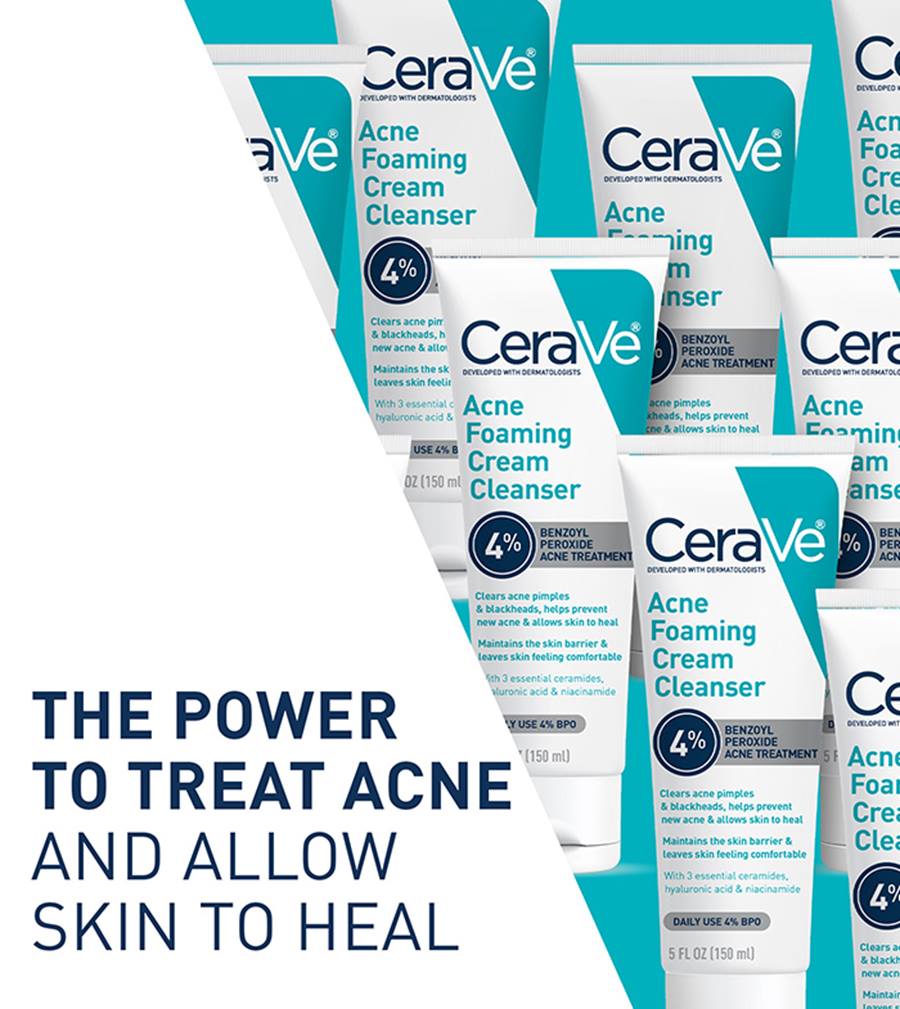 CeraVe Acne 4% Benzoyl Peroxide Foaming Cream Cleanser 150 ML