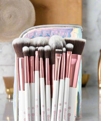 BH cosmetics - Crystal Quartz 12/Piece Brush Set With Mermaid Zip Bag