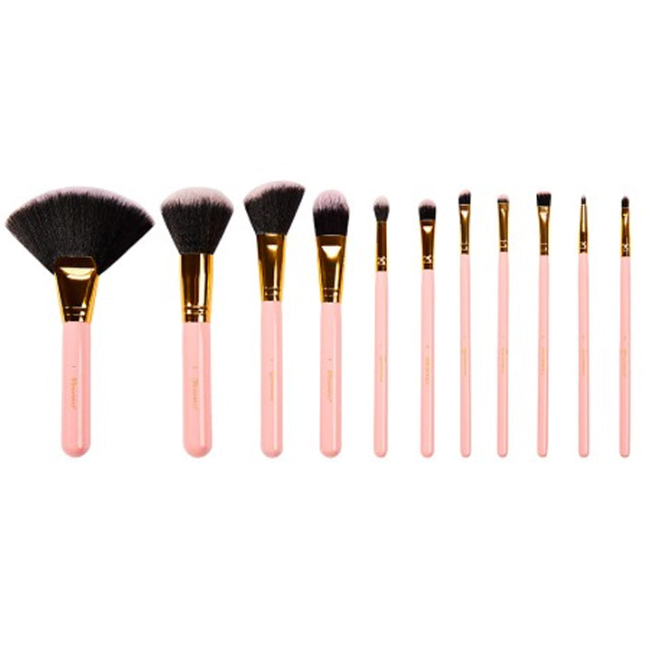 BH Cosmetics - Dot Collection 11/piece Brush Set With Button Holder