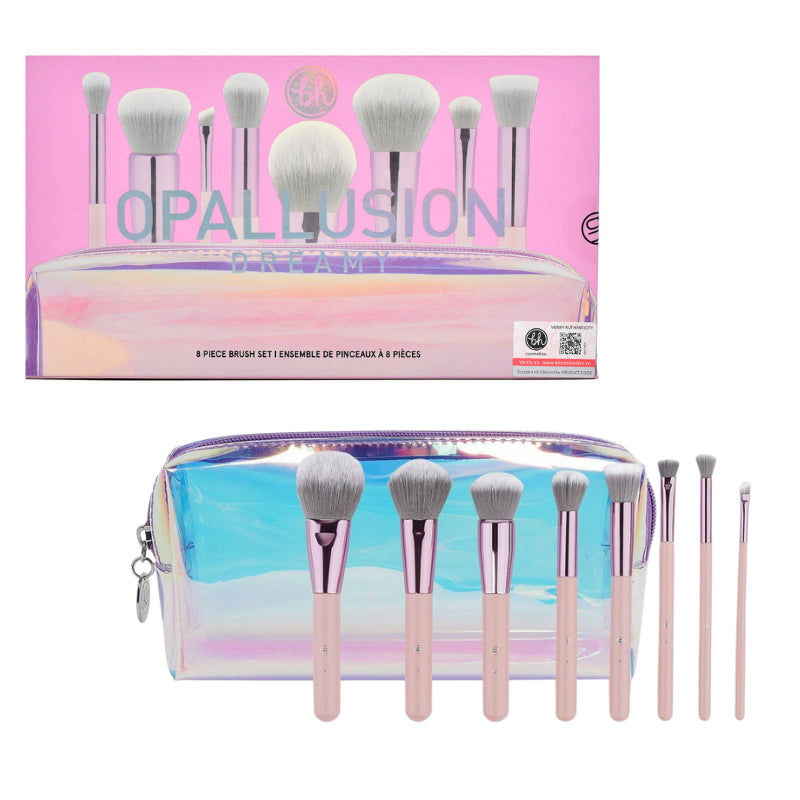 BH Cosmetics - Opallusion Dreamy 8/Piece Brush Set With Crystal Zip Bag