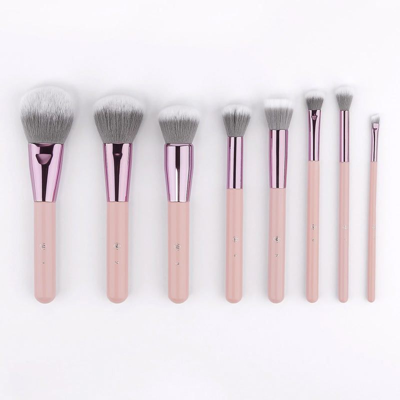 BH Cosmetics - Opallusion Dreamy 8/Piece Brush Set With Crystal Zip Bag