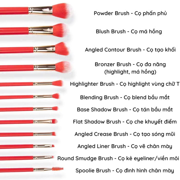 BH Cosmetics - Fa La La Fierce 12/Piece Face & Eye Brush Set
