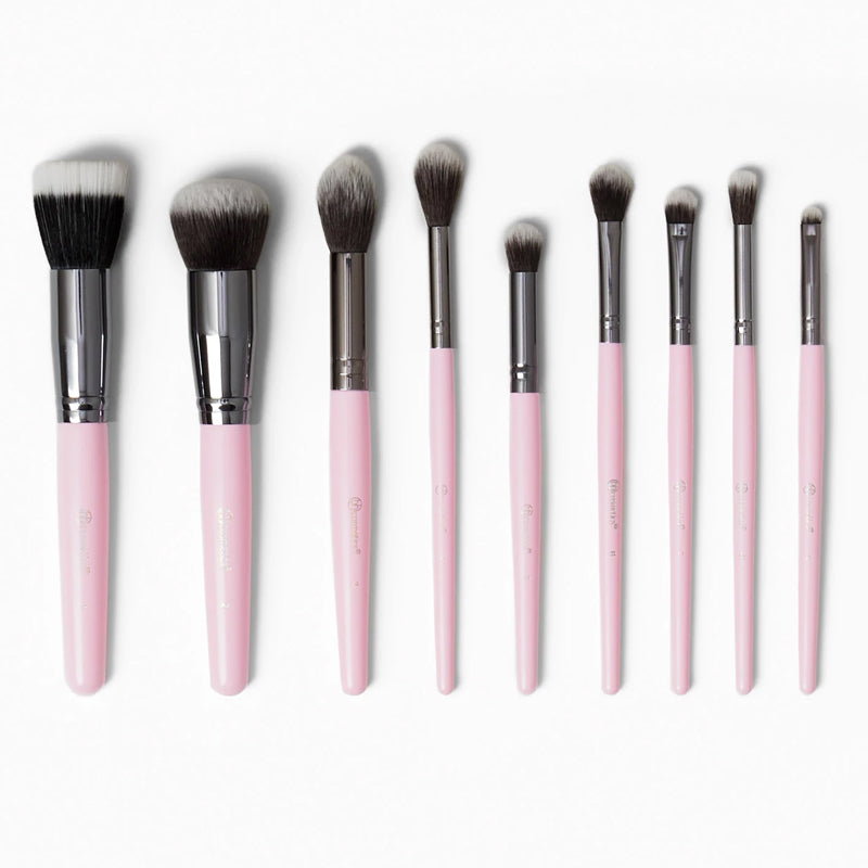 BH Cosmetics - Mrs Bella 9/Piece Brush Set With Angled Brush Holder