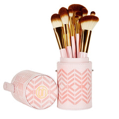 BH Cosmetics - Pink Perfection 10/Piece Brush Set With Button Holder