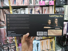 HST-301 (Black ) Studio Nano Lumi Titan Pro Gold Titanium Straightener For Radiant Frizz Free Hair ( Orignal )
