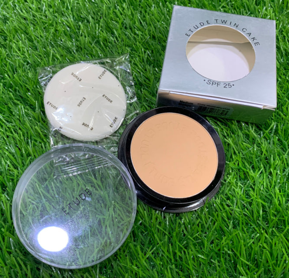 Etude Twin Cake SPF-25 Refill Compact Powder ( 3/Shades Available )