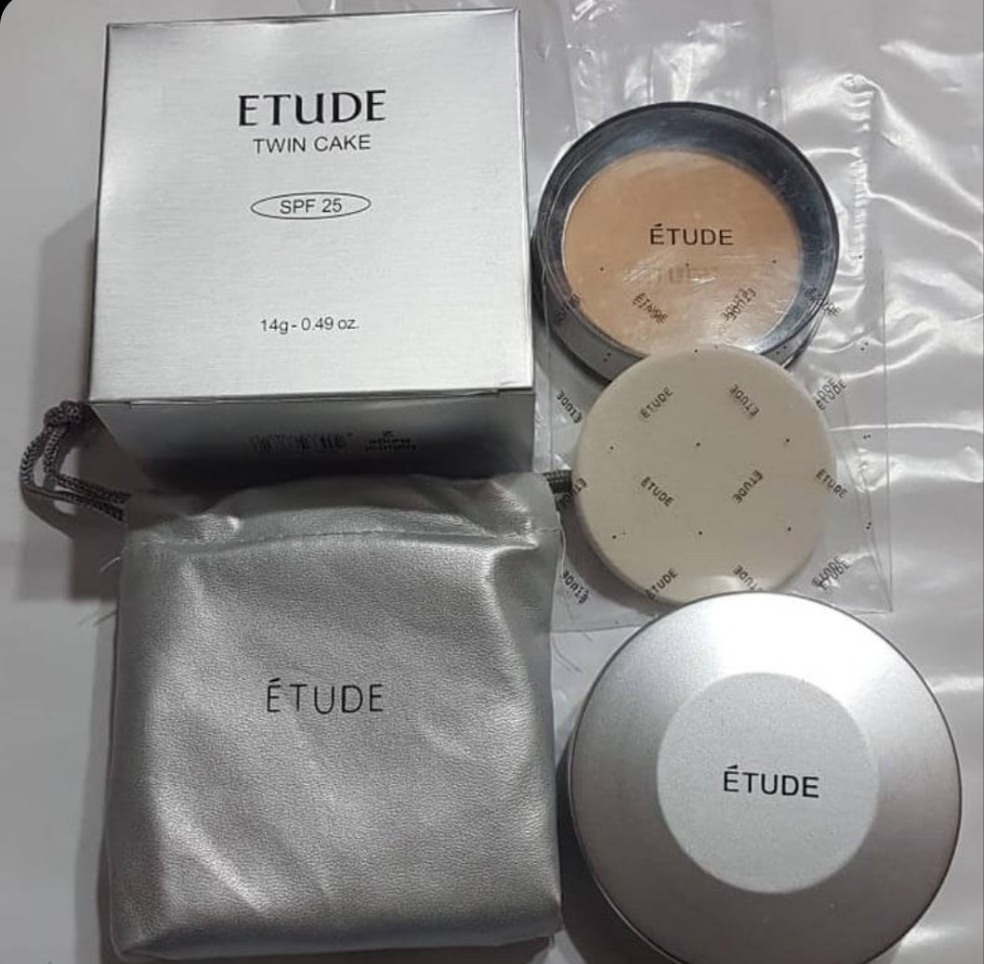 Etude Twin Cake 2in1 Compact Powder + Refill Combo ( 3/Shades Available )