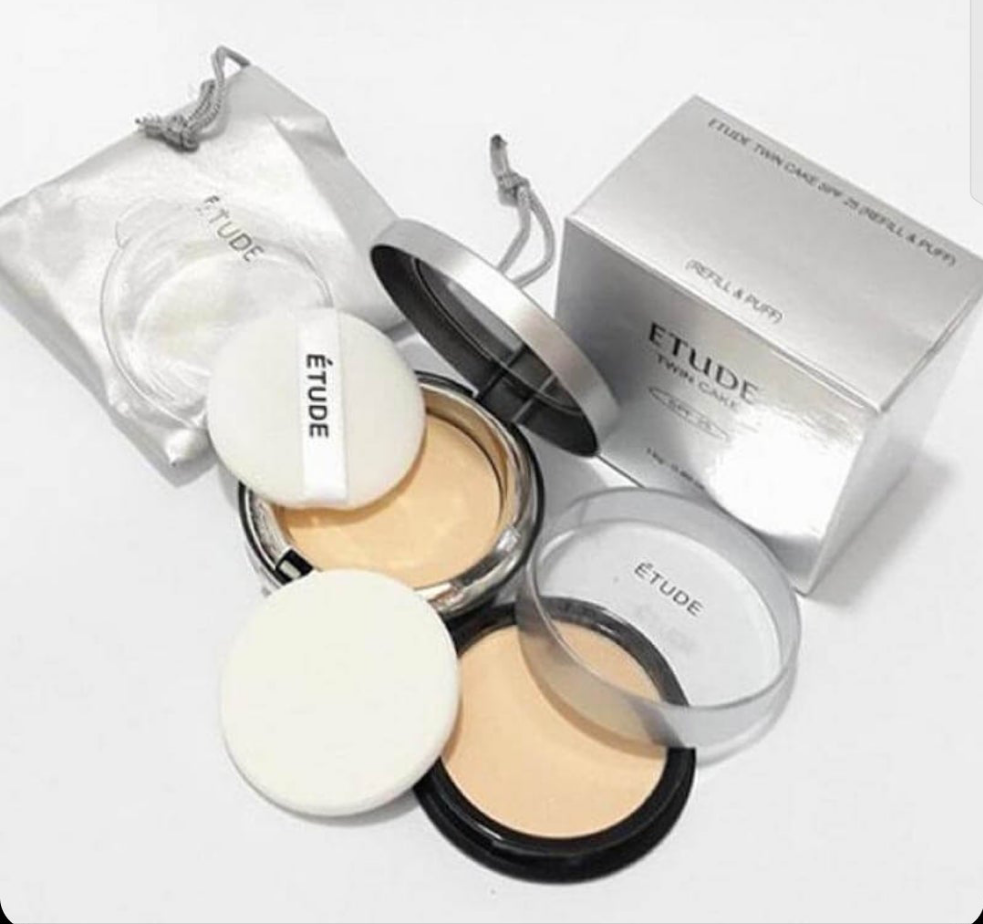 Etude Twin Cake 2in1 Compact Powder + Refill Combo ( 3/Shades Available )