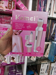 Kemei KM-3024 Women 4in1 Machine (Trimmer , Shaver , Nose Trimmer , Eye Brow Trimmer )