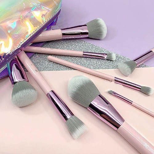 BH Cosmetics - Opallusion Dreamy 8/Piece Brush Set With Crystal Zip Bag