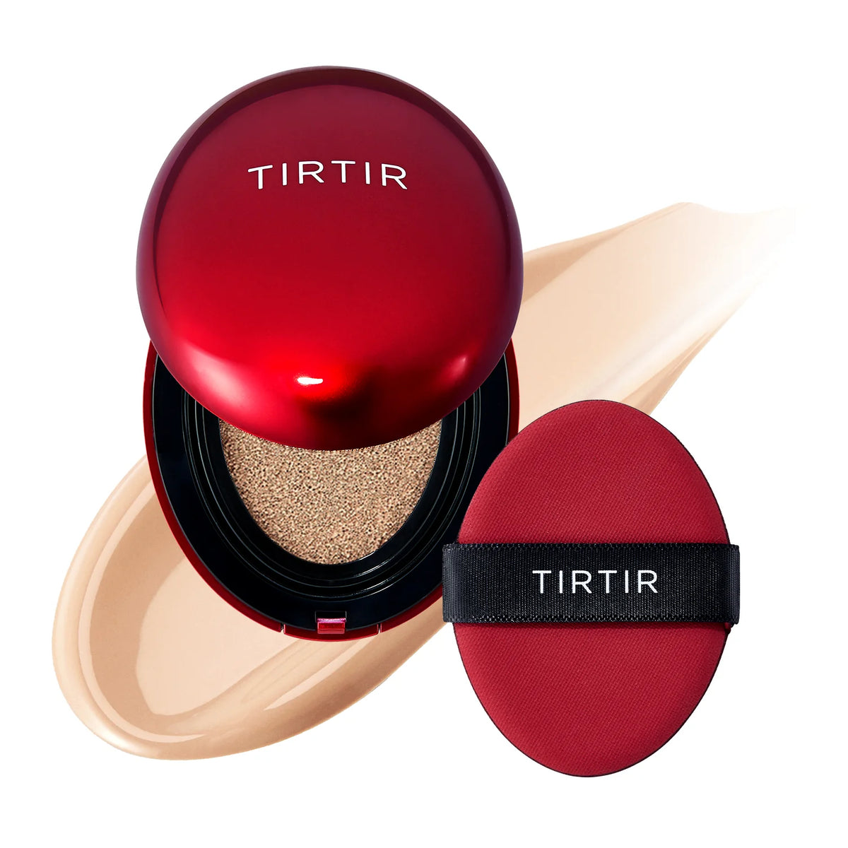 TIRTIR Mask Fit Red Cushion Foundation | Full coverage, Weightless, Skin fit, Satin Glow Finish, Korean Makeup BB Foundation, Beauty, Tattoo Cover Up, Buildable 0.63 Fl Oz