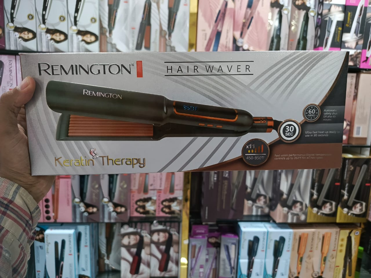 Remington RM-3081W(LCD) Keratin Therapy Hair Waver Crimper Digital Temperature Display Machine