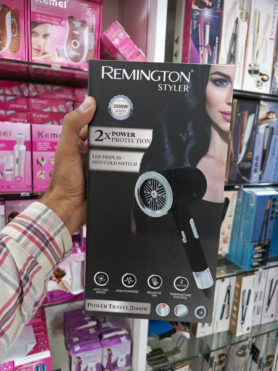 Remington S-2000 Hot & Cold Function Led Display Hair Dryer