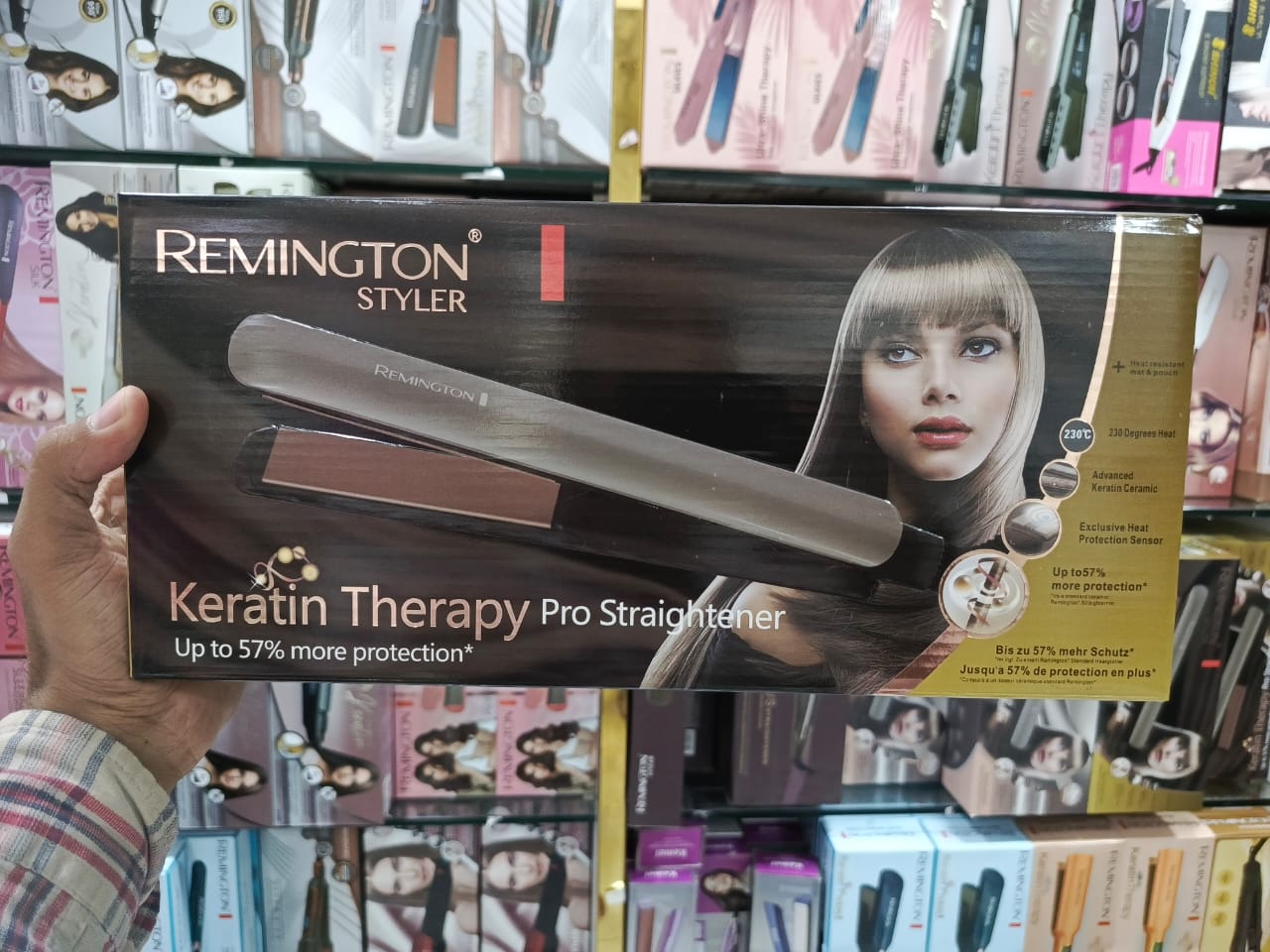 Remington S-8590 (Gold) Keratin Therapy Pro Straightener Digital Temperature Display Hair Straightener Machine