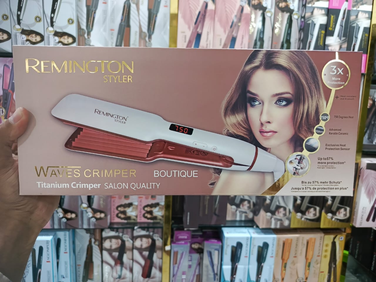 Remington S-9110 Waves Titanium Crimper Professional With Digital Display Machine