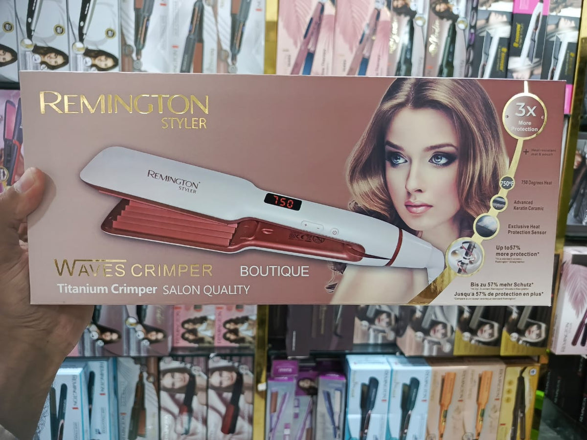 Remington S-9110 Waves Titanium Crimper Professional With Digital Display Machine