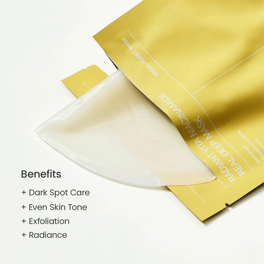 Biodance | Radiant Vita Niacinamide Real Deep Mask ( 4/Sheets Box )