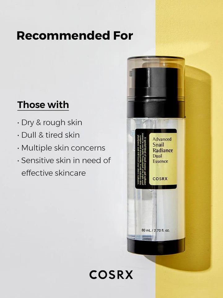 COSRX Niacinamide 5% + Snail Mucin 74% Dual Essence 80ml